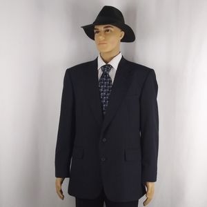 TownCraft navy pinstripe sports coat men size 44R.